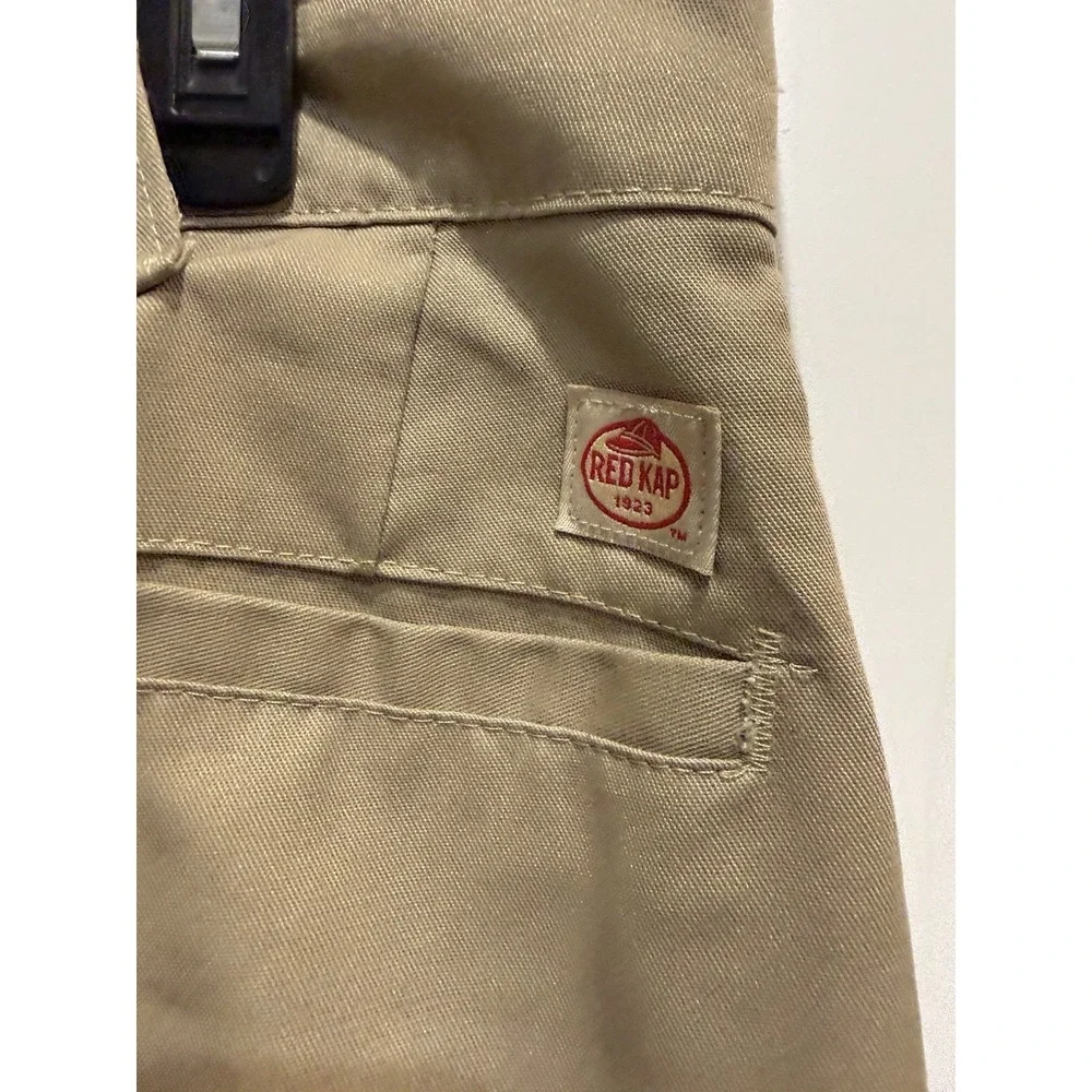Red Kap Work Pants Mens 36x37 Khaki Industrial Uniform PT2CKH0 Straight Leg USA